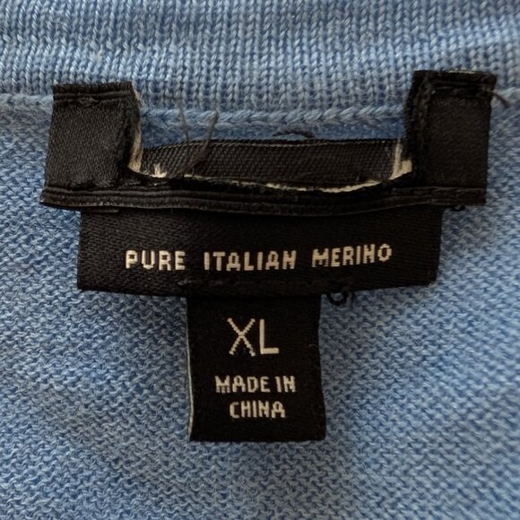 Sky Blue merino wool button detail cardigan XL EUC no brand, tag snipped - Picture 8 of 10